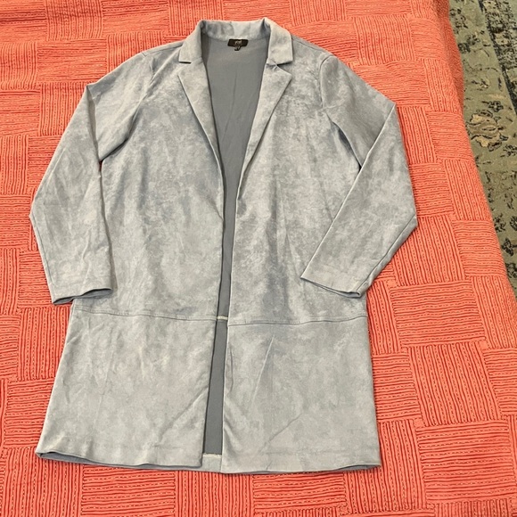 Yest Women's size 6 Light blue Blazer - lightweight suede like material - Picture 2 of 16